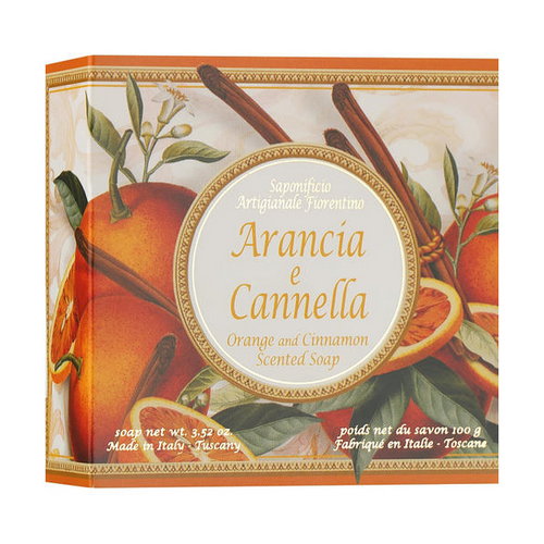 Натуральное мыло "Апельсин и Корица", Saponificio Artigianale Fiorentino Orange & Cinnamon Soap