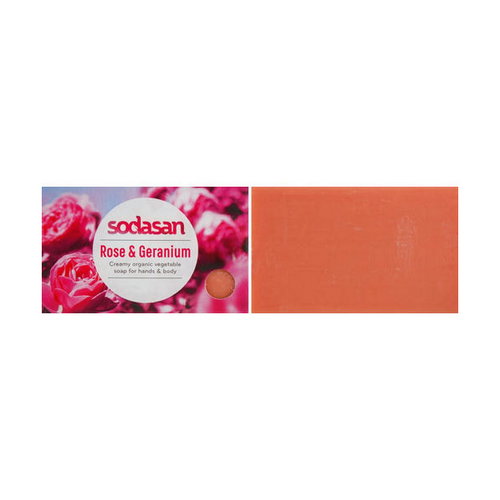 Мыло-крем для рук и тела "Wild roses", Sodasan Cream Wild Roses Soap — изображение 2
