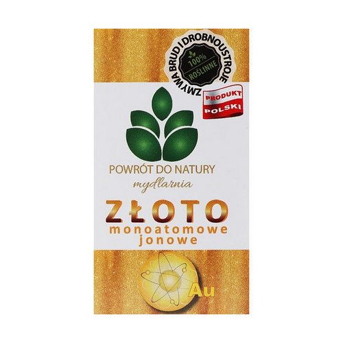 Натуральное мыло "Моноевое золото и пероксид водорода", Powrot do Natury Natural Soap Matt Gold and Hydrogen Peroxide