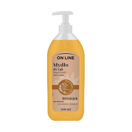 Жидкое мыло "Макадамия и масло конопли", On Line Hand Wash