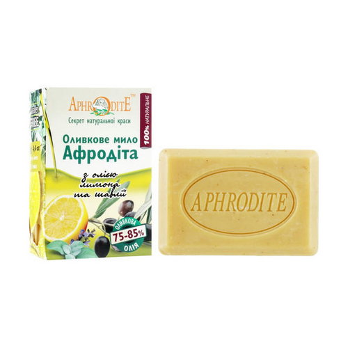 Оливковое мыло с маслом лимона и шалфея, Aphrodite Olive Oil Soap With Lemon & Sage — изображение 2