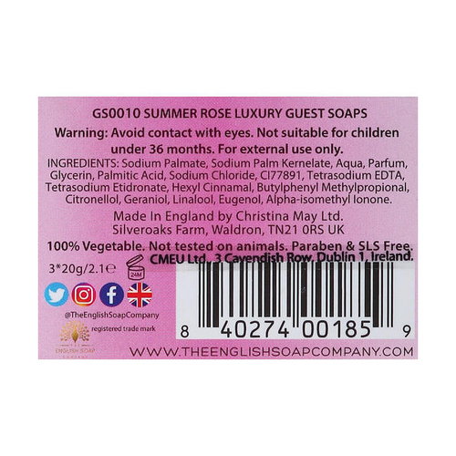 Мыло "Летняя роза", The English Soap Company Summer Rose Guest Soaps — изображение 2