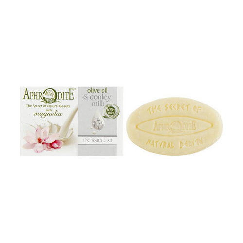 Оливковое мыло с молоком ослицы и ароматом магнолии "Эликсир молодости", Aphrodite Advanced Olive Oil & Donkey Milk — изображение 2