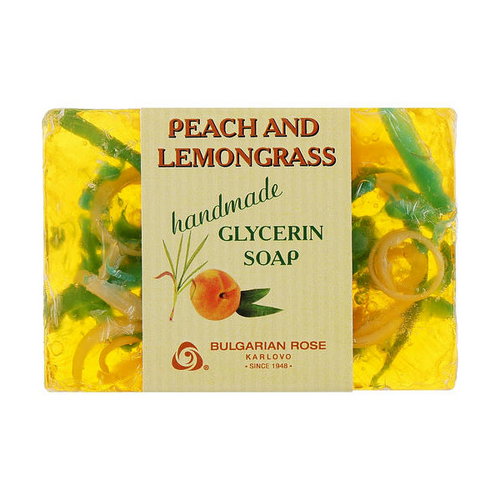Глицериновое мыло "Персик и лемонграсс", Bulgarian Rose Peach & Lemongrass Soap