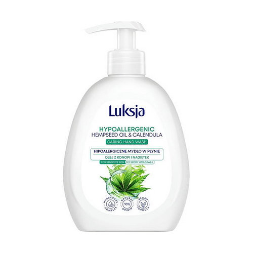 Жидкое мыло с маслом конопли и календулы, Luksja Hypoallergenic Hempseed Oil & Calendula Caring Hand Wash