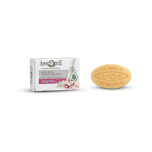 Оливковое мыло с молоком ослицы и ароматом магнолии "Эликсир молодости", Aphrodite Advanced Olive Oil & Donkey Milk