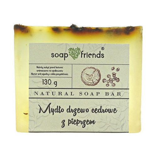 Глицериновое мыло для тела "Кедр с перцем", Soap&Friends