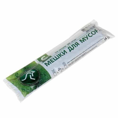 Мешки для мусора 30 л, 8 мкм, 24/22x55 см, ПНД, 30 шт, цвет чёрный