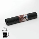 Мешки для мусора Ecoclean, 600 л, 50 мкм, 140x180 см, ПВД, 10шт, цвет чёрный