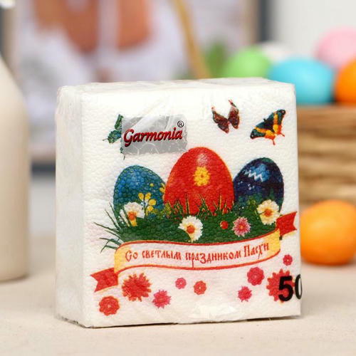 Салфетки бумажные «Гармония цвета. Светлый праздник», 24*24 см, 50 шт