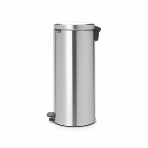 Мусорное ведро Brabantia NewIcon, пластиковое внутреннее ведро, с педалью, цвет стальной матовый, 30 л — изображение 2