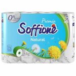 Туалетная бумага Soffione Premio «Natural», 3 слоя, 12 рулонов