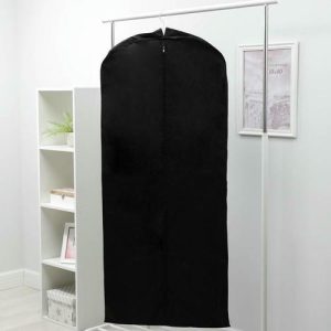 Чехол для одежды зимний, 140x60x10 см, спанбонд, цвет чёрный
