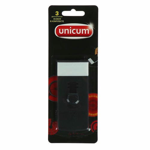Чудо скребок для чистки стеклокерамики Unicum, 1 шт. + 2 шт. запасных лезвия — изображение 2