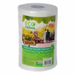 Салфетки для уборки универсальные 22x23 см, рулон 140 шт, спанлейс