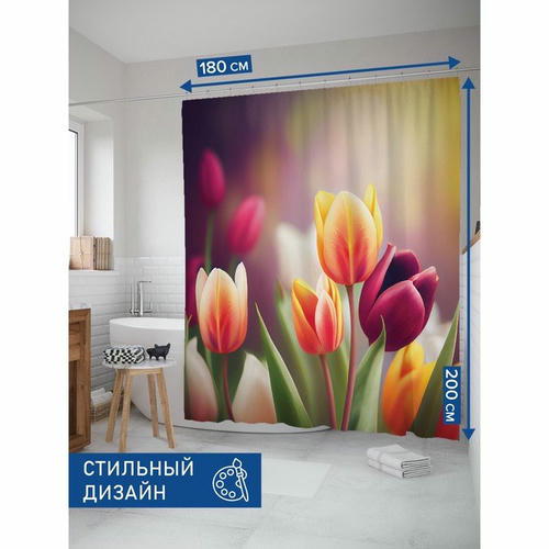 Фотоштора в ванную, размер 180х200 см — изображение 2