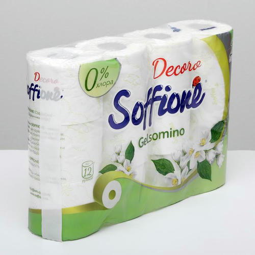 Туалетная бумага Soffione Decoro Gelsomino, 2 слоя, 12 рулона — изображение 2