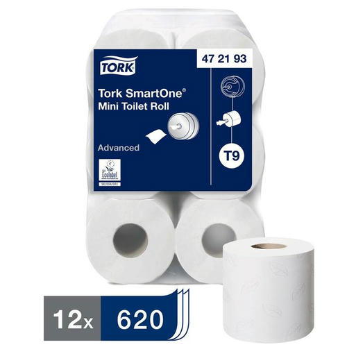 Туалетная бумага для диспенсера Tork SmartOne в мини рулонах (T9) 620 листов