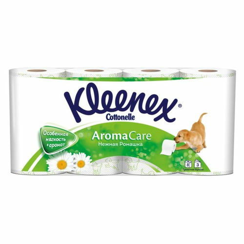 Туалетная бумага Kleenex Aroma Care «Нежная ромашка», 3 слоя, 8 рулона