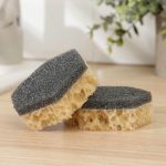 Набор губок кухонных для тефлоновой посуды, 9x9x3 см, 2 шт, цвет МИКС