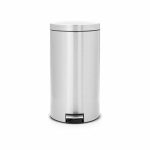 Мусорное ведро Brabantia Classic, двухсекционное, с педалью, цвет стальной матовый, 2х20 л