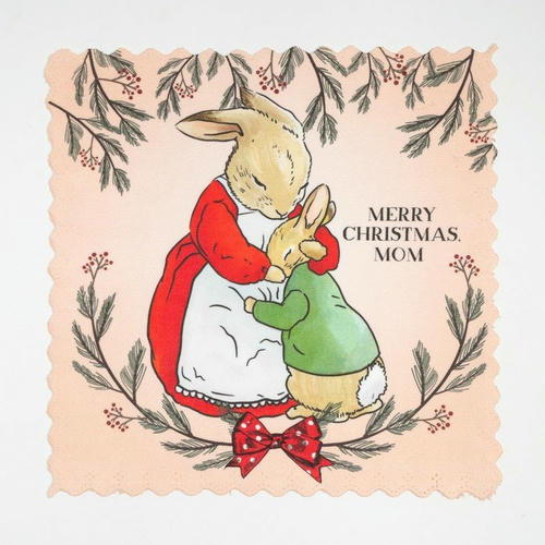 Набор салфеток Доляна Merry Christmas mom 20х20 см-2 шт, микрофибра — изображение 2