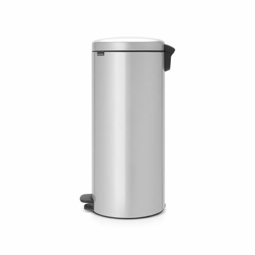 Мусорное ведро Brabantia NewIcon, пластиковое внутреннее ведро, с педалью, цвет серый металлик, 30 л — изображение 2