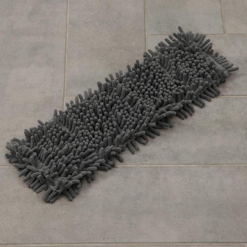 Насадка для плоской швабры 41x12 см, микрофибра букля, 76 гр, цвет серый