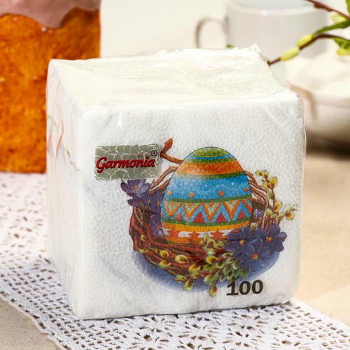 Салфетки бумажные «Гармония цвета. Пасхальное яйцо», 24*24 см, 100 шт