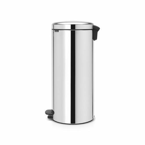 Мусорное ведро Brabantia NewIcon, пластиковое внутреннее ведро, с педалью, цвет стальной полированный, 30 л — изображение 2