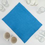 Коврик для сушки посуды 30x40 см, микрофибра, цвет голубой