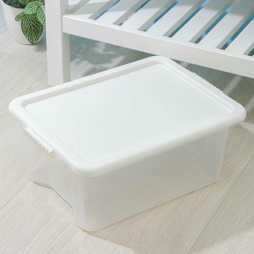 Контейнер для хранения с крышкой Porter, 14 л, 42,5x31,5x17,5 см, цвет слоновая кость — изображение 2