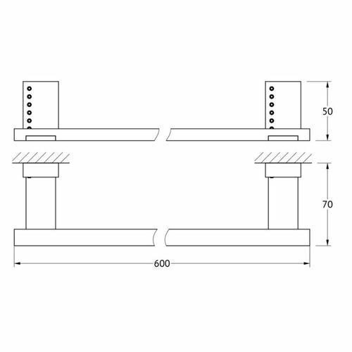 Штанга для полотенца 60 cm, хром - стразы, LINEAG — изображение 2
