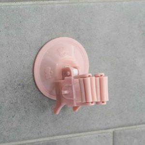 Держатель для уборочного инвентаря на вакуумной присоске, 5,5x5,5x7 см, цвет МИКС