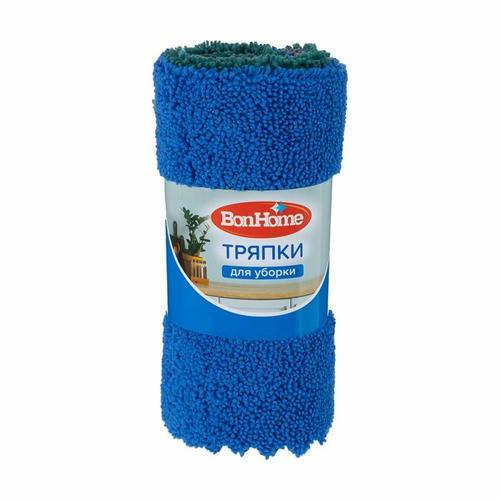 Тряпки для уборки двухсторонняя, BonHome, 30х25 см, 3 шт., в ассортименте