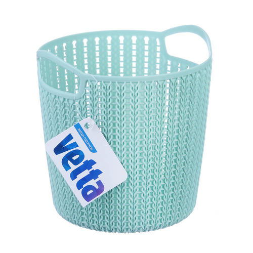 VETTA Корзинка вязаная круглая с ручками, 16,5х16см, пластик — изображение 2