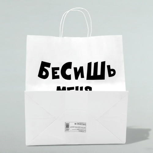 Пакет подарочный «Бесишь много лет», 31 х 19,5 х 34 см - 10 шт. — изображение 2