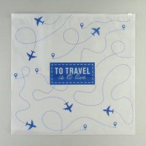 Зип пакет для путешествий «To travel», 14 мкм, 40 х 40 см - 20 шт.