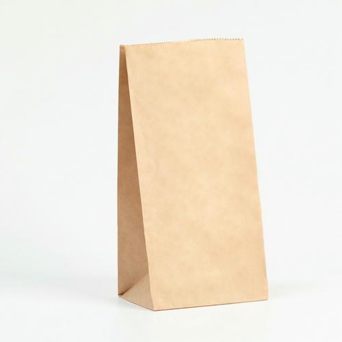 Пакет крафт бумажный, фасовочный, прямоугольное дно, 12 х 8 х 24 см, 50 г/м2 - 100 шт.
