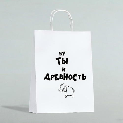 Пакет подарочный «Ну ты и древность», 24 х 10 х 32 см - 1 шт.