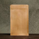 Пакет Zip-lock, крафт, с плоским дном, прямоугольное окно, 14 х 24 см - 50 шт.