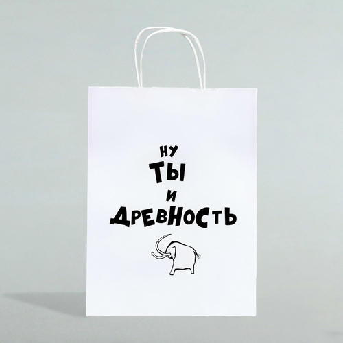 Пакет подарочный «Ну ты и древность», 24 х 10 х 32 см - 1 шт. — изображение 2