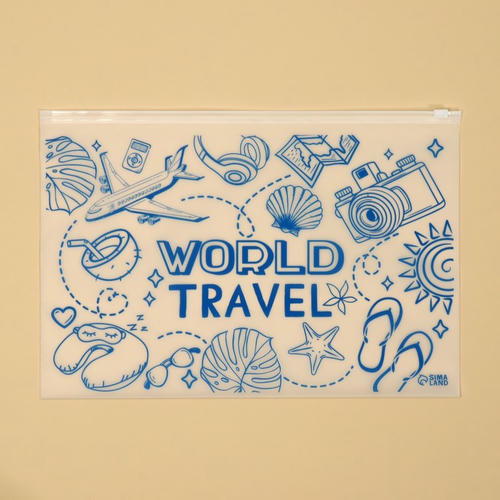Зип пакет для путешествий «World travel», 14 мкм, 36 х 24 см - 20 шт.