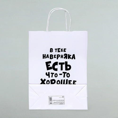 Пакет подарочный «В тебе наверняка есть что-то хорошее», 24 х 14 х 32 см - 1 шт. — изображение 2